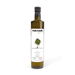 PUR HAIR organic olio extra vergine di olio, Bio-Olivenöl in 750 ml grüne Glasflasche, aus Sizilien.