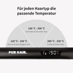  Iron Gloss Pro mit individuell einstellbarer Temperatur von 120 bis 230 °C für jeden Haartyp.