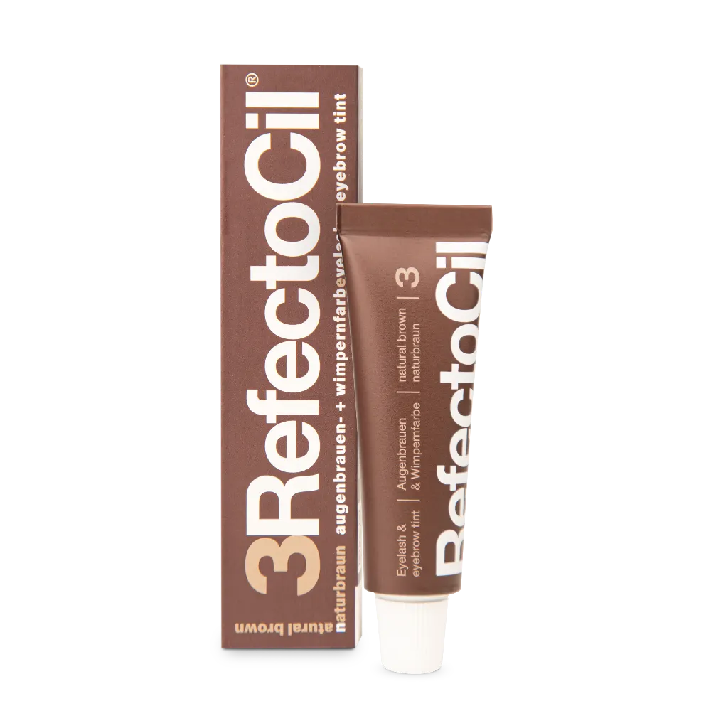 RefectoCil Augenbrauen- und Wimpernfarbe 3 Naturbraun für professionelle Farbservices im Salon.