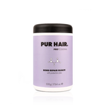 Lilafarbene PUR HAIR Bond Repair Bleach Protect Blondierung in 500-g-Dose mit schwarzem Deckel