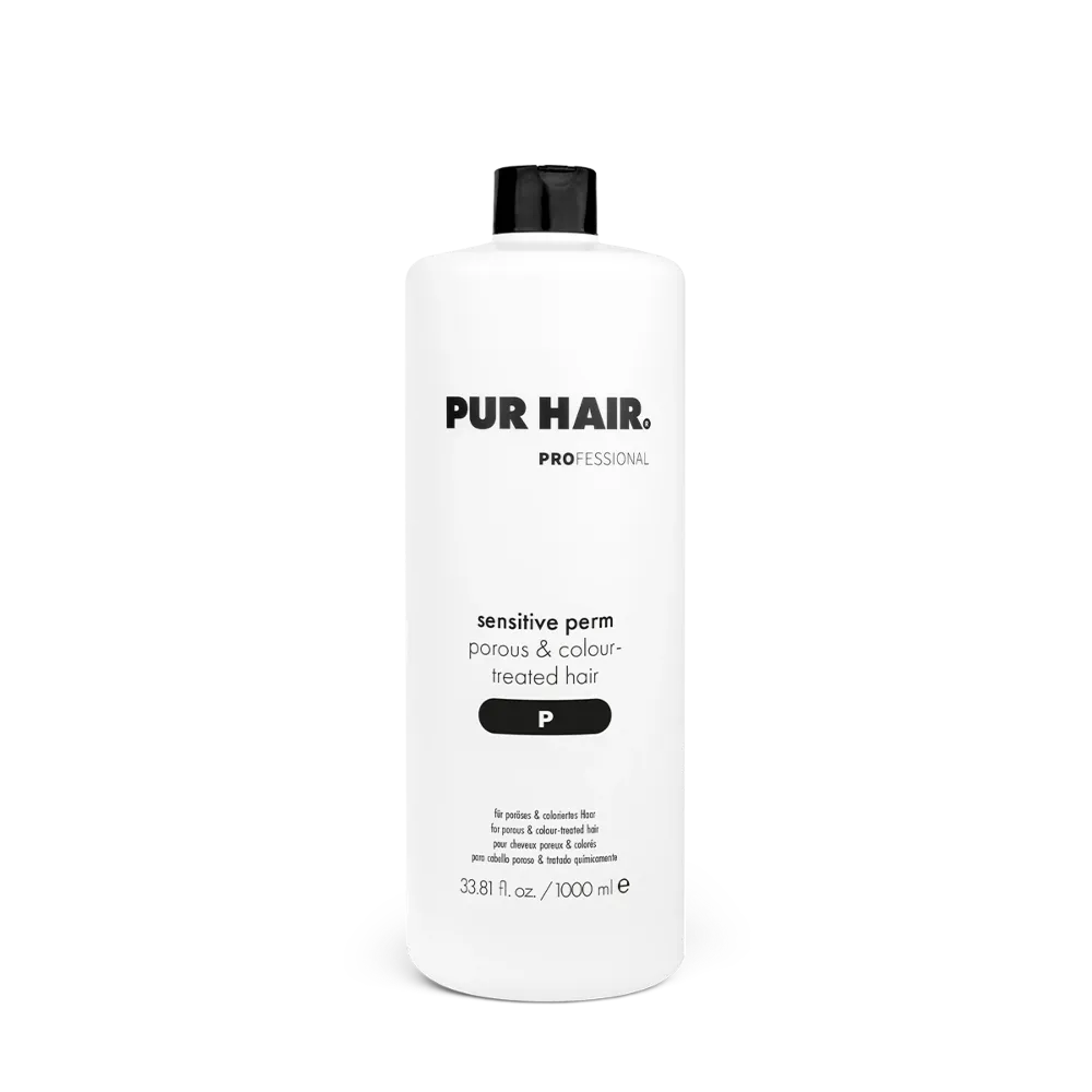 PUR HAIR Sensitive Perm P 1000 ml für professionelle Dauerwellen bei porösem und coloriertem Haar.