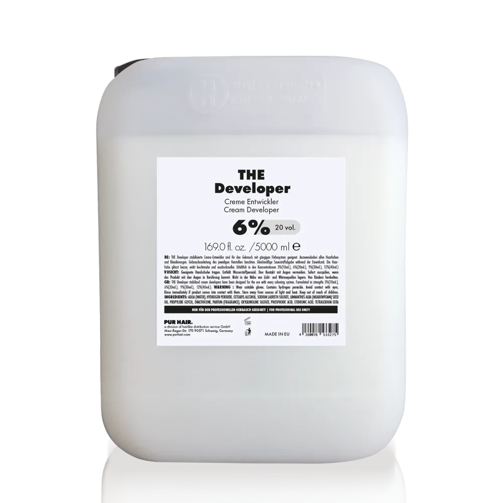 The Developer 6% Creme-Entwickler im großen weißen 5-Liter-Kanister mit schwarzer Beschriftung