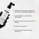 bonding protector in einer schwarzen behandschuhten Hand mit fünf Produktvorteilen.