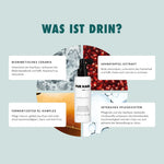 Infografik zu den Inhaltsstoffen des bonding protectors mit biomimetischem Ceramid, Granatapfel-Extr