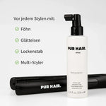 PUR HAIR Heat Protector für Hitzestyling mit Föhn, Glätteisen, Lockenstab und Multi-Styler.