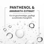 Grafik mit den Inhaltsstoffen Panthenol und Amaranth-Extrakt