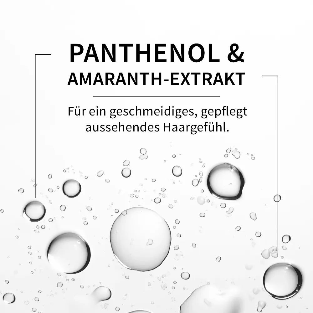 Grafik mit den Inhaltsstoffen Panthenol und Amaranth-Extrakt