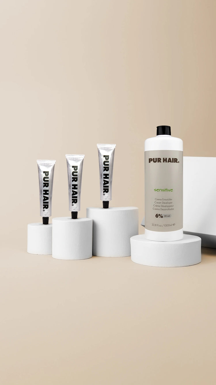 PUR HAIR Colour Haarfarben mit Sensitive Entwickler 6 % im professionellen Set-up