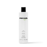 PUR HAIR Organic Daily Shampoo, 300 ml Flasche in Weiß mit schwarzem Deckel.