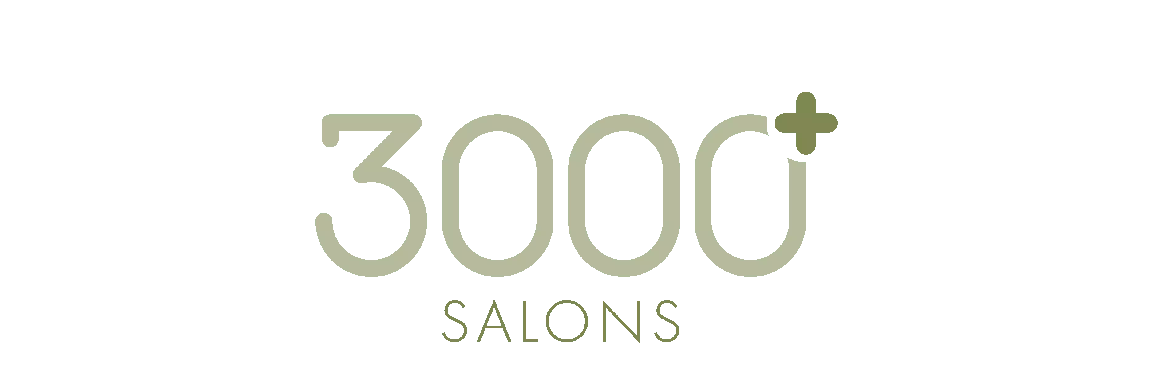 Über 3000 Partner Salons als Logo in grün