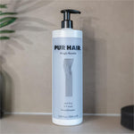 PUR HAIR Magic Keratin Maske & Conditioner, 100 ml Flasche in hellblau mit schwarzem Pumpspender