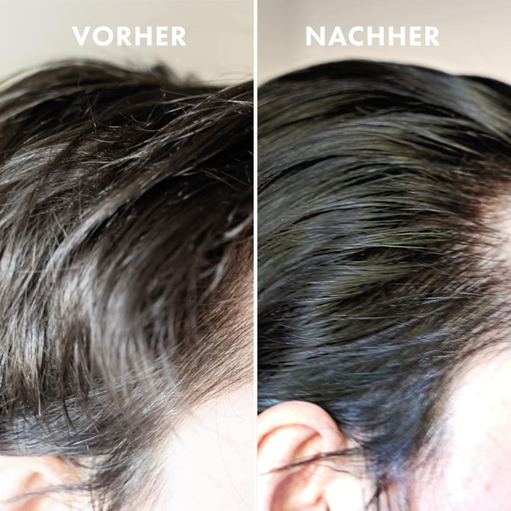 Vorher-Nachher:  links weniger definiert, rechts mit glatterem, strukturiertem Finish