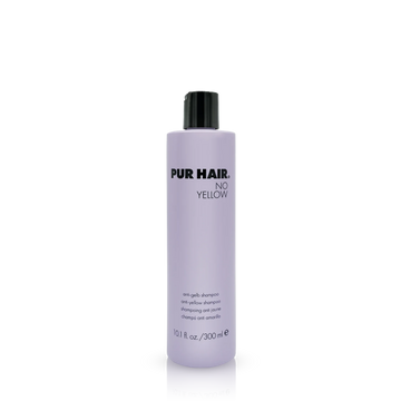 PUR HAIR No Yellow Anti-Gelb-Shampoo in der 300-ml-Flasche zur Neutralisierung unerwünschter Gelbstiche.