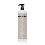 PUR HAIR  Magic Gum Shampoo, 1000 ml Flasche in hellbraun mit schwarzem Pumpspender.